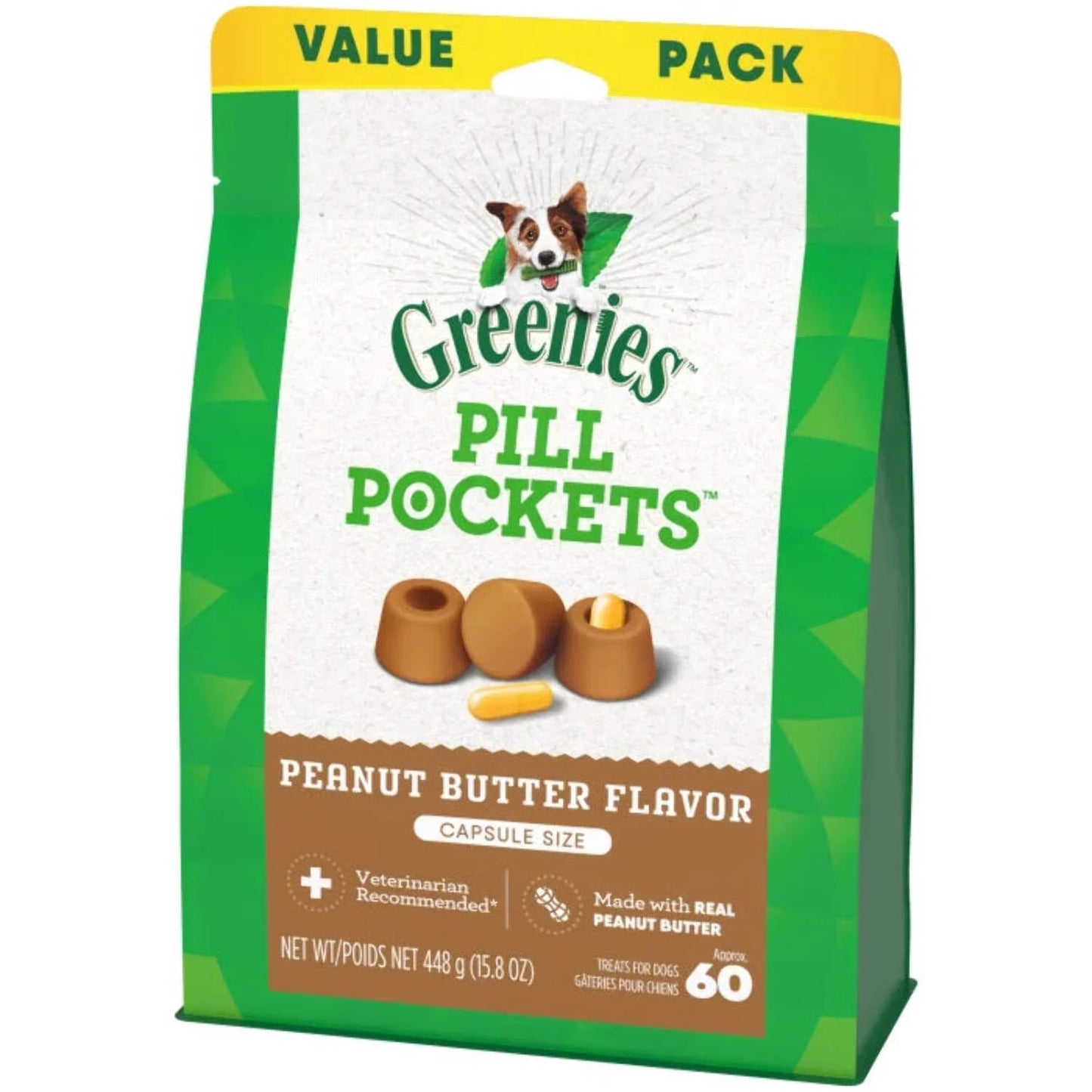Peanut Butter Flavored Capsule Pill Pockets, 60 Count